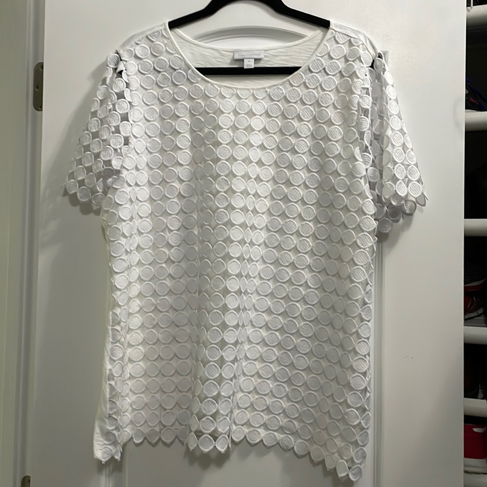 Size XL White Charter Club blouse